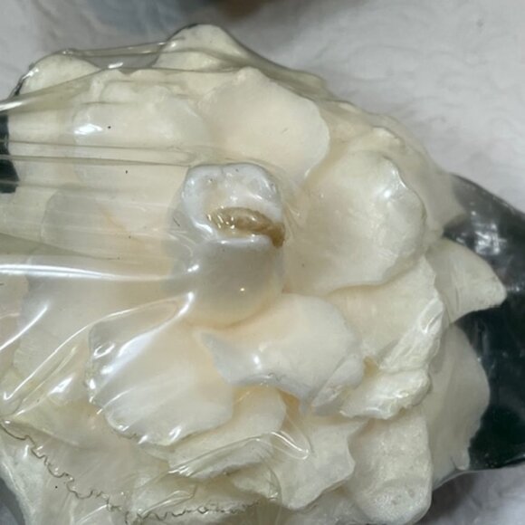 VTG 4 White Magnolia Floating Floral Candles Michael Coffindaffer 5.5"x4" - Picture 9 of 13